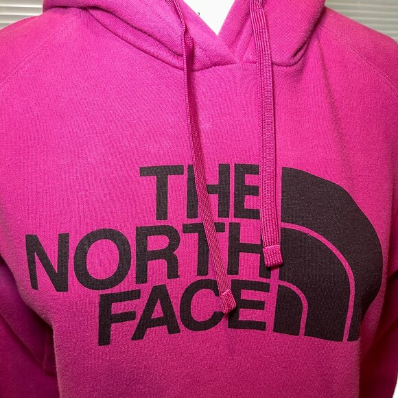 The North Face Pink Hoodie Womenโs Medium | Cozy Fleece Logo Sweatshirt - Picture 3 of 7